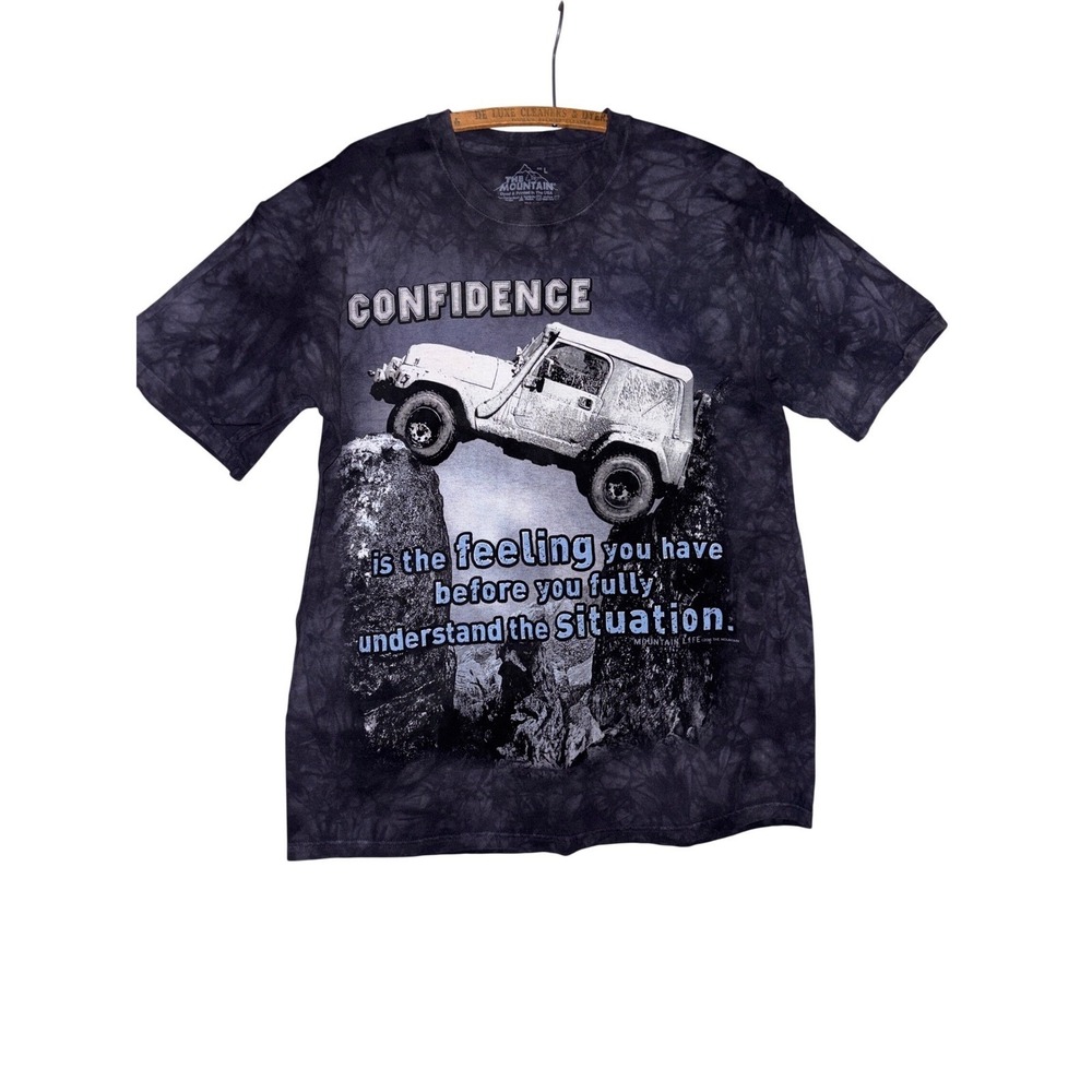 The Mountain Mens Large Tie Dye Off Road Confidence Graphic T-Shirt Black 2014